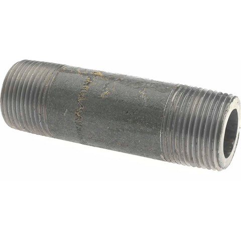 Black Pipe Nipple: 1" Dia x 4" Long, Schedule 160