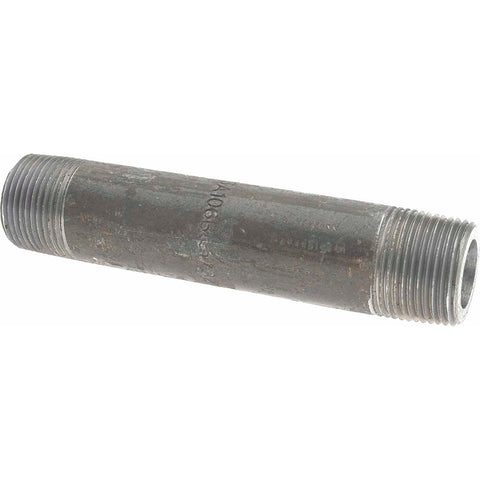 Black Pipe Nipple: 1" Dia x 6" Long, Schedule 160