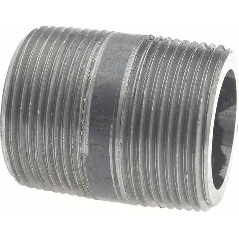 Black Pipe Nipple: 1-1/4" Dia x 2" Long, Schedule 160