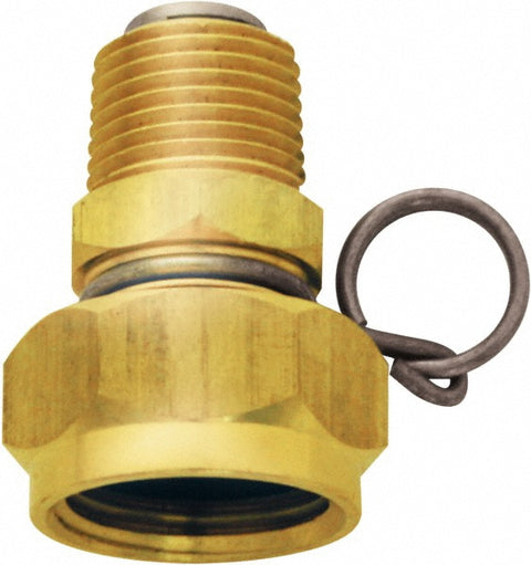 1 Piece, 1/2 NPT & 3/4 GHT MNPT x FGHT, Brass Reusable Hose Male Swivel Fitting