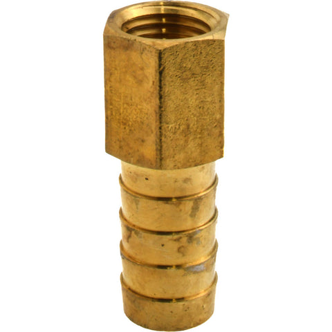 Barbed Hose Fitting: 1/4" x 1/2" ID Hose, Female Connector