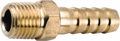 Barbed Hose Fitting: 1/4" x 5/16" ID Hose, Male Connector