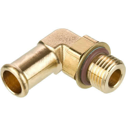 Barbed Hose Fitting: 7/8-14" x 3/4" ID Hose, Elbow