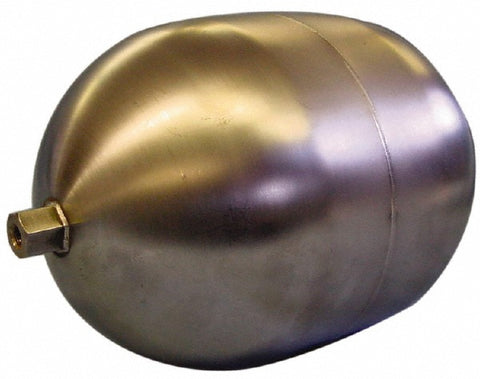 5" Dia x 7" Long, Oblong, Hex Spud Connection, Metal Float