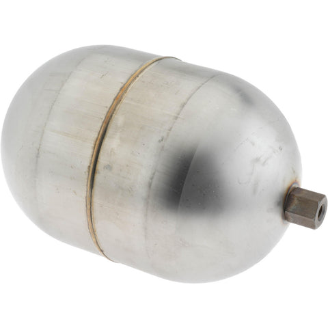 4" Dia x 6" Long, Oblong, Hex Spud Connection, Metal Float