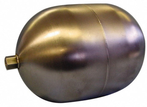 6" Dia x 8" Long, Oblong, Hex Spud Connection, Metal Float