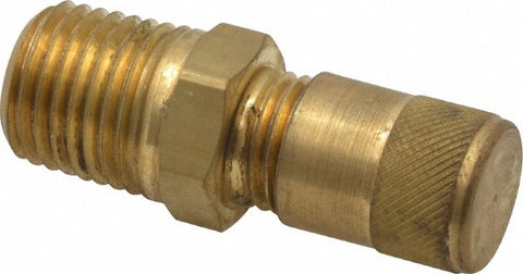 1/4-18 Male Pipe, 500 Max psi, 1/4 Tube OD, Male Connector Access Valve