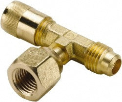 500 Max psi, 1/4 Tube OD, Forged Flare Female Branch Tee Access Valve
