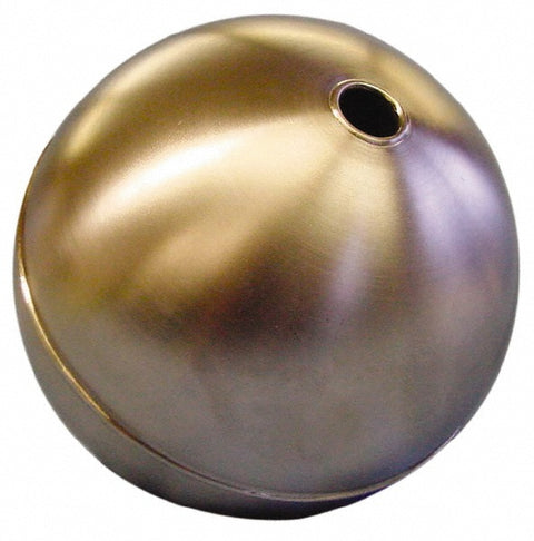 6" Dia, Spherical, Tubed Through Connection, Metal Float