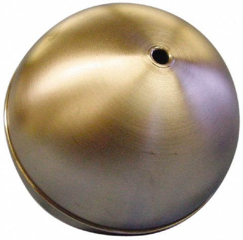 3" Dia, Spherical, Tubed Through Connection, Metal Float