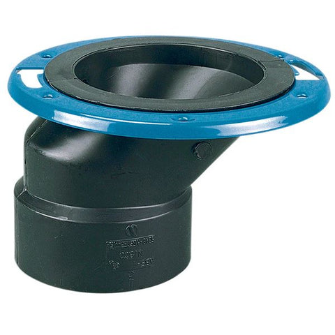 (Nibco Part#:  I325250) 5848-A - Offset Adjustable Closet Flange with Plastic Coated Steel Flange Hub - ABS DWV