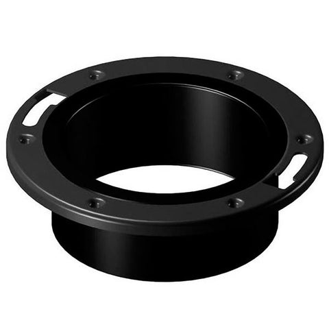 (Nibco Part#:  I355290) 5851-A - Adjustable Closet Flange with Plastic Coated Steel Flange Hub - ABS DWV