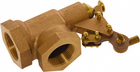 1-1/2" Pipe, Brass, Angle Pattern-Single Seat, Mechanical Float Valve