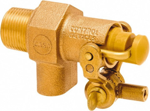 3/8" Pipe, Brass, Angle Pattern-Single Seat, Mechanical Float Valve