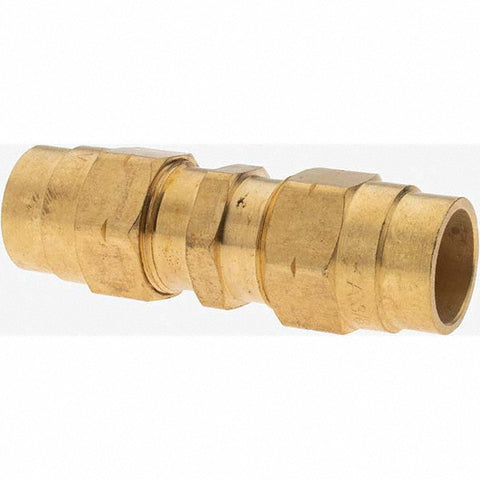 3/8, Brass Reusable Hose Nonswivel Fitting