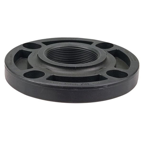 (Nibco Part#:  CC09756) 6151-W-3 - Thread Flange FPT- Black Polypropylene Schedule 80, One-Piece Webbed Design