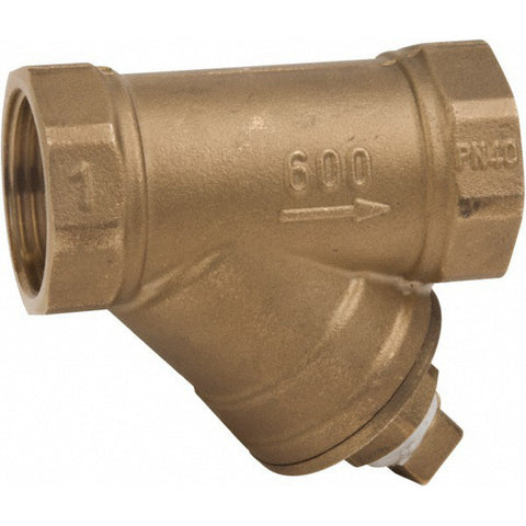1" Pipe, Female NPT Ends, Forged Brass Y-Strainer