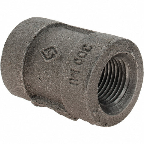 Black Coupling: 1/2", Threaded
