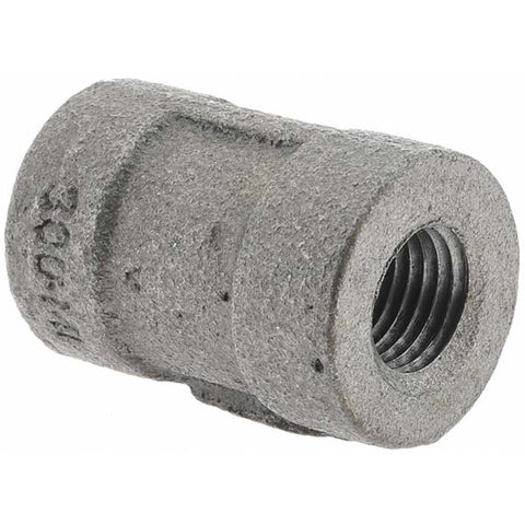 Black Coupling: 1/4", Threaded