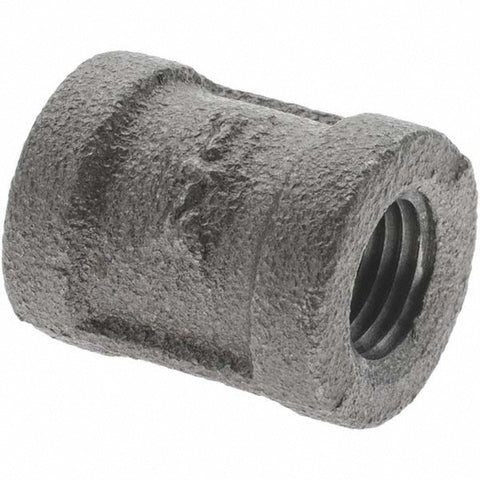 Black Coupling: 1/4", Threaded