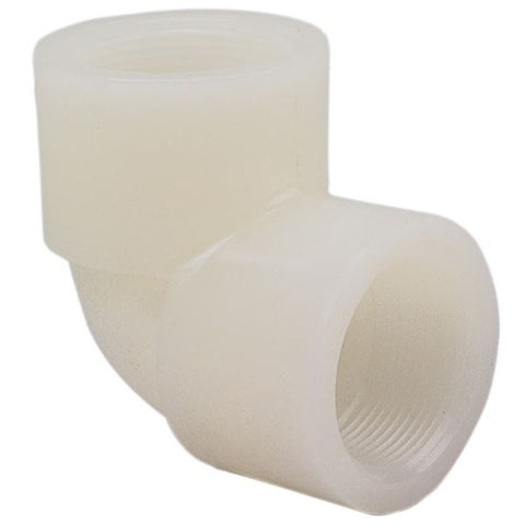 (Nibco Part#:  CN02350) 6207-3-3 - Thread 90-degree Elbow FPT x FPT - Chem-Pure Natural Polypropylene Schedule 80