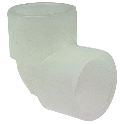 (Nibco Part#:  CN01950) 6207 - Socket 90-degree Elbow S x S - Chem-Pure Natural Polypropylene Schedule 80