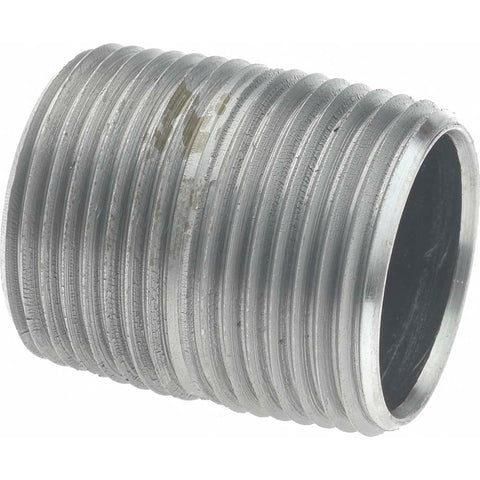 Black Pipe Nipple: 1" Dia x 1-1/2" Long, Schedule 40