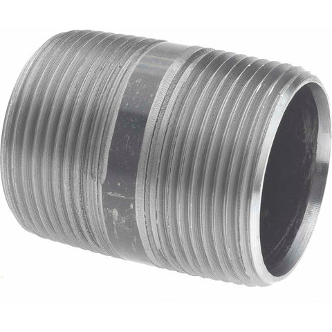 Black Pipe Nipple: 1-1/4" Dia x 2" Long, Schedule 40