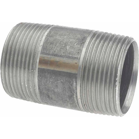 Black Pipe Nipple: 1-1/4" Dia x 2-1/2" Long, Schedule 40