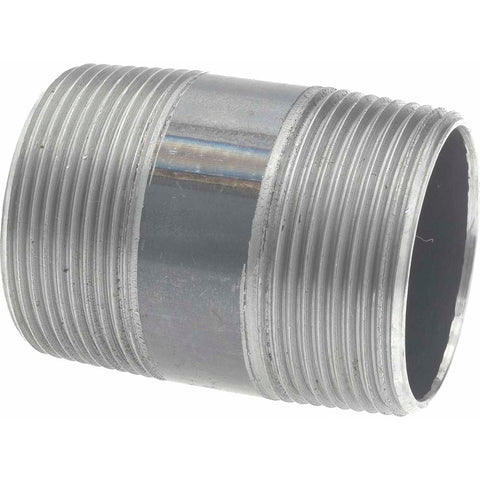 Black Pipe Nipple: 1-1/2" Dia x 2-1/2" Long, Schedule 40