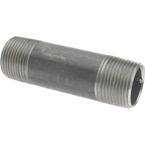 Black Pipe Nipple: 1" Dia x 4" Long, Schedule 40