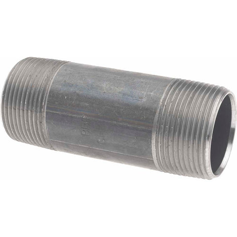 Black Pipe Nipple: 1-1/4" Dia x 4" Long, Schedule 40