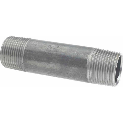 Black Pipe Nipple: 1" Dia x 4-1/2" Long, Schedule 40