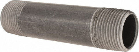 Black Pipe Nipple: 1" Dia x 5" Long, Schedule 40