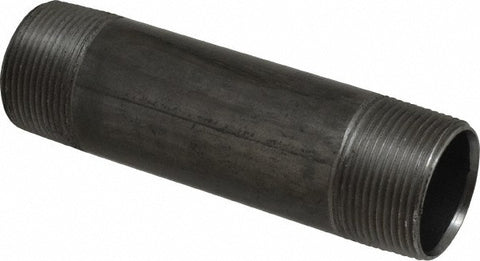 Black Pipe Nipple: 1-1/4" Dia x 5-1/2" Long, Schedule 40