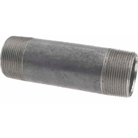 Black Pipe Nipple: 1-1/2" Dia x 5-1/2" Long, Schedule 40