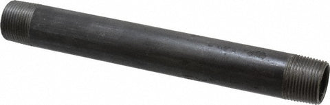 Black Pipe Nipple: 1" Dia x 10" Long, Schedule 40