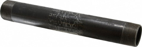 Black Pipe Nipple: 1-1/4" Dia x 11" Long, Schedule 40