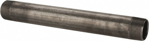 Black Pipe Nipple: 1-1/4" Dia x 12" Long, Schedule 40