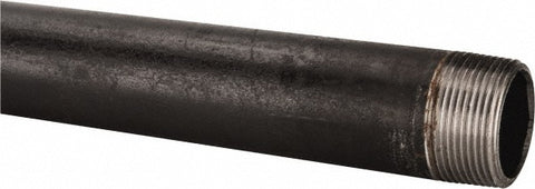 Black Pipe Nipple: 1-1/4" Dia x 18" Long, Schedule 40