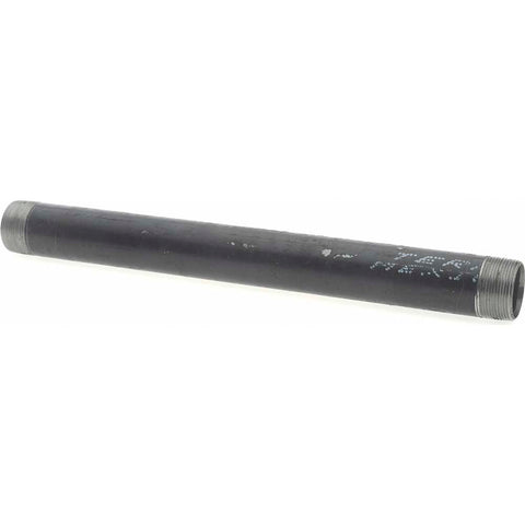 Black Pipe Nipple: 1-1/2" Dia x 18" Long, Schedule 40
