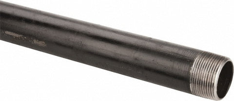 Black Pipe Nipple: 1-1/4" Dia x 24" Long, Schedule 40