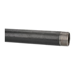 Black Pipe Nipple: 1-1/2" Dia x 24" Long, Schedule 40