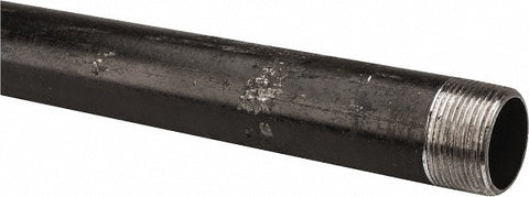 Black Pipe Nipple: 1-1/4" Dia x 30" Long, Schedule 40