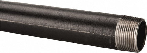 Black Pipe Nipple: 1-1/4" Dia x 36" Long, Schedule 40