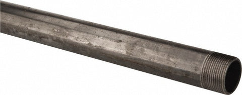 Black Pipe Nipple: 1-1/4" Dia x 48" Long, Schedule 40