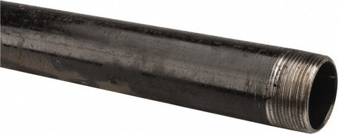 Black Pipe Nipple: 1-1/2" Dia x 48" Long, Schedule 40