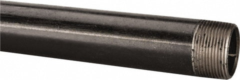 Black Pipe Nipple: 1-1/4" Dia x 72" Long, Schedule 40