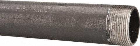Black Pipe Nipple: 1-1/2" Dia x 72" Long, Schedule 40