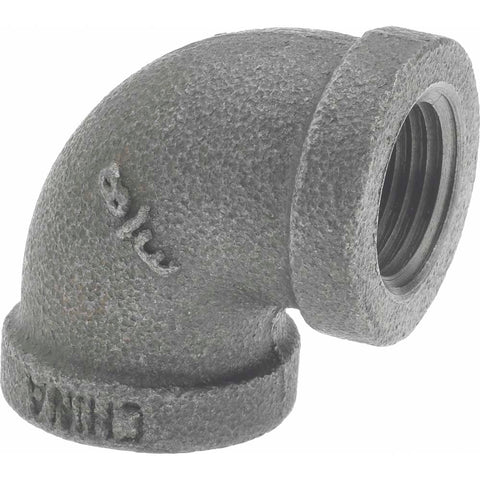 Black 90 deg Elbow: 3/8", Threaded